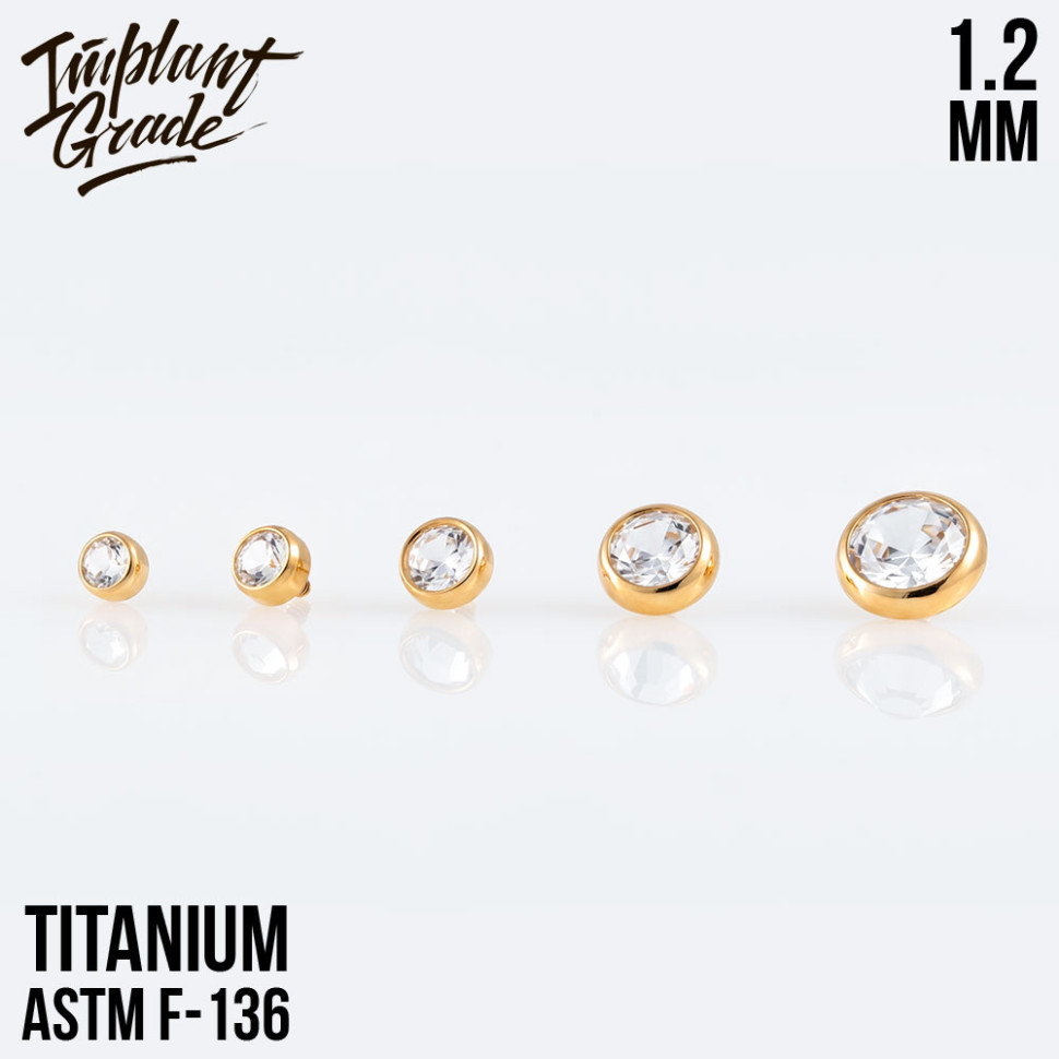 Накрутка Crystal Gold IG 1.2 мм титан+PVD