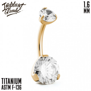 Банан Gold Pure Crystal IG 1.6 мм титан+PVD