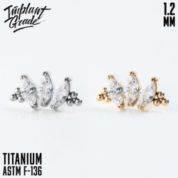 Накрутка-кластер NEW BEAD Marquise IG 1.2 мм титан