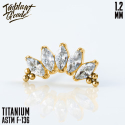 Накрутка NEW 5K BEAD Marquise IG 1.2 мм титан