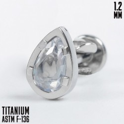 Накрутка Drop crystal 1.2 мм титан УЦЕНКА