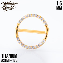 Кольцо-кликер для пирсинга груди Daisy IG 1.6 мм титан