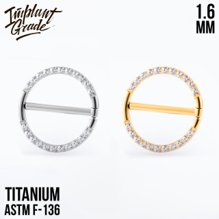 Кольцо-кликер для пирсинга груди Daisy IG 1.6 мм титан