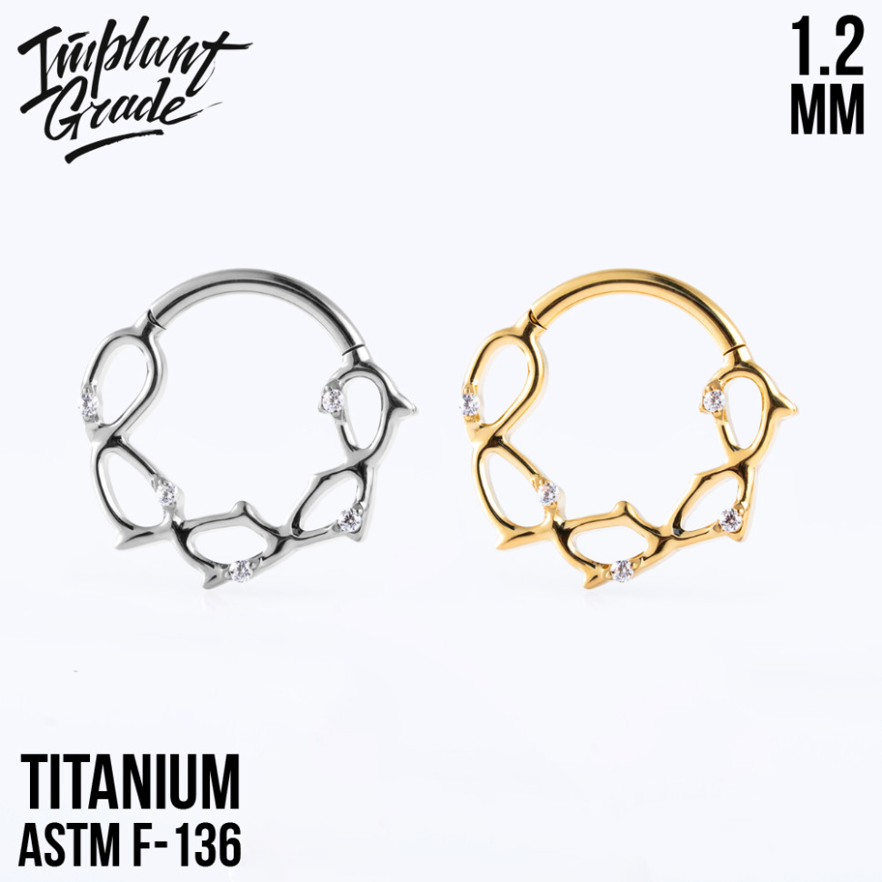 Кольцо-кликер Thorn IG 1.2 мм титан