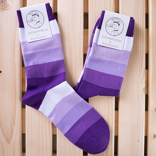 Носки big strips violet р.40-48
