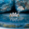Топ 4K Bead Marquise Безрезьбовой IG титан