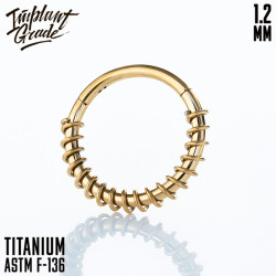 Кольцо-кликер Spiral IG 1.2 мм титан