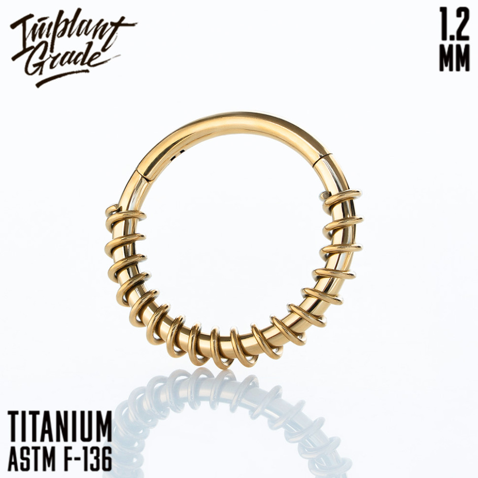 Кольцо-кликер Spiral IG 1.2 мм титан